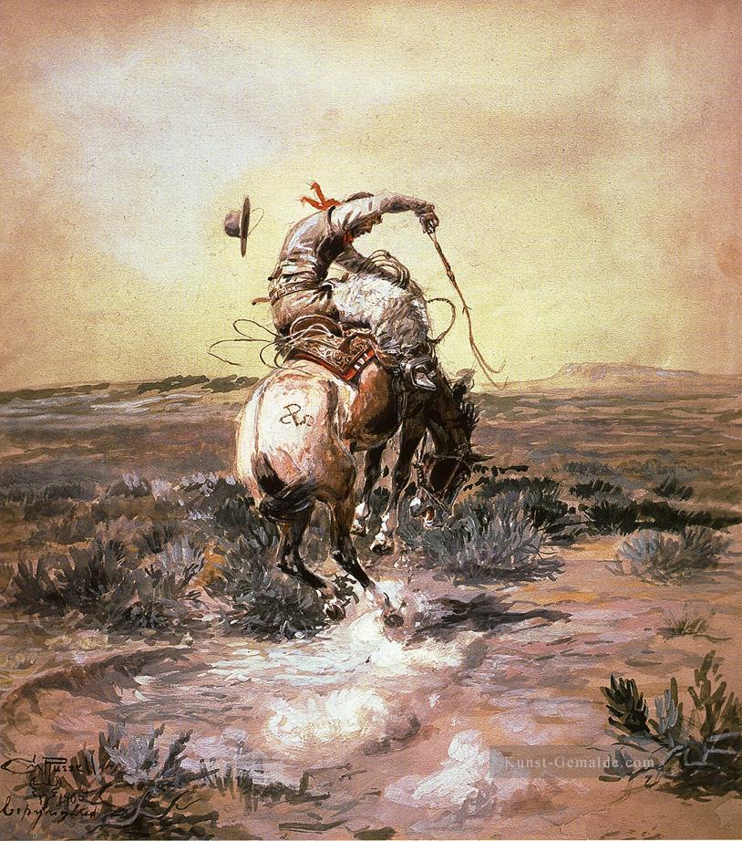 Eine glatte Reiter Westliche Amerikanischer Charles Marion Russell Ölgemälde